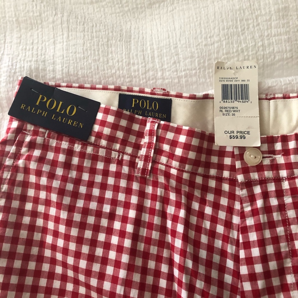 Polo Red Gingham Shorts
